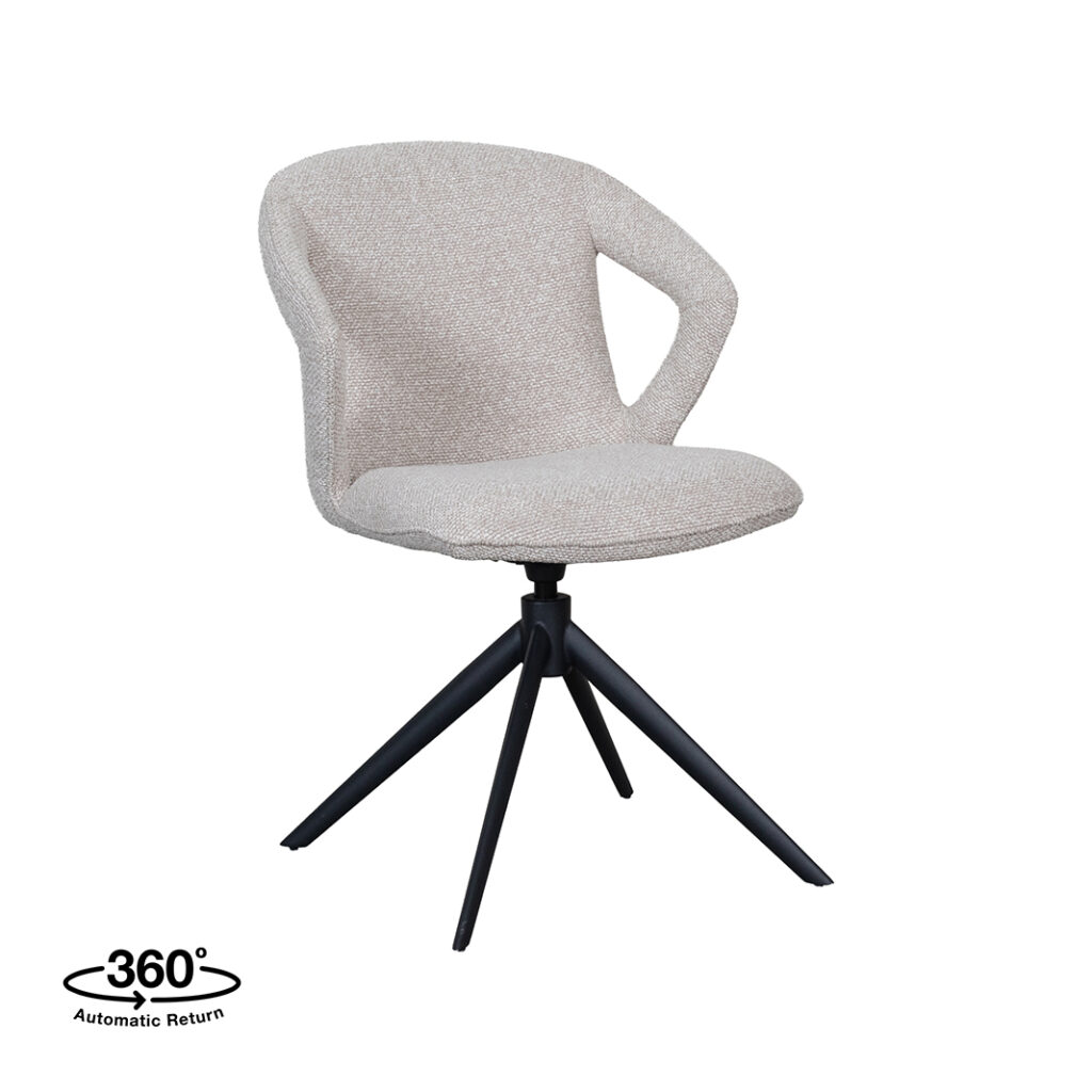 pro_92813_img_9399347 LABEL51 Eetkamerstoel Zurich - Naturel - Royal Boucle - Zwart Metaal