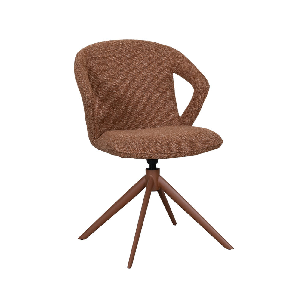 LABEL51 Eetkamerstoel Zurich - Coral - Royal Boucle - Rust Metaal