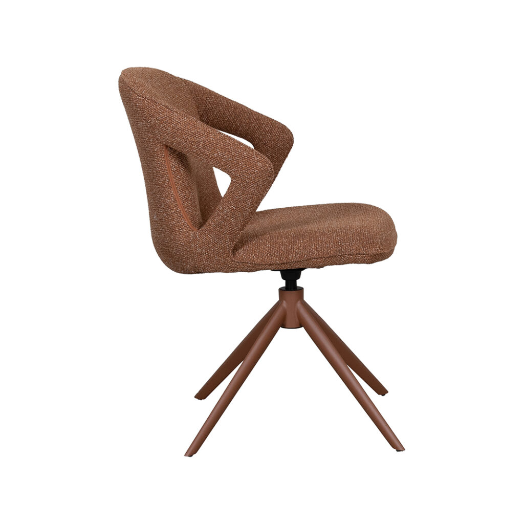LABEL51 Eetkamerstoel Zurich - Coral - Royal Boucle - Rust Metaal