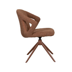 LABEL51 Eetkamerstoel Zurich - Coral - Royal Boucle - Rust Metaal