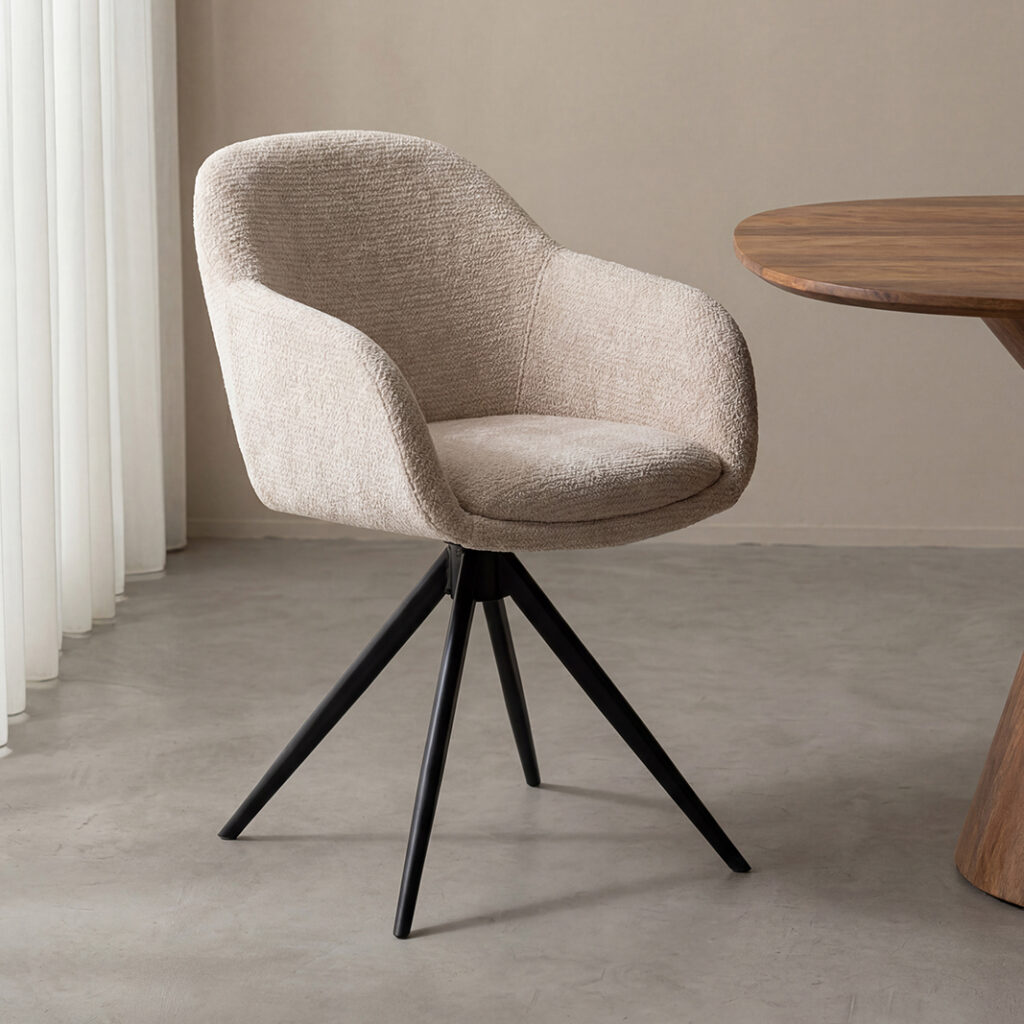 pro_94598_img_9393196 LABEL51 Eetkamerstoel Fiby - Naturel - Elite - Zwart Metaal