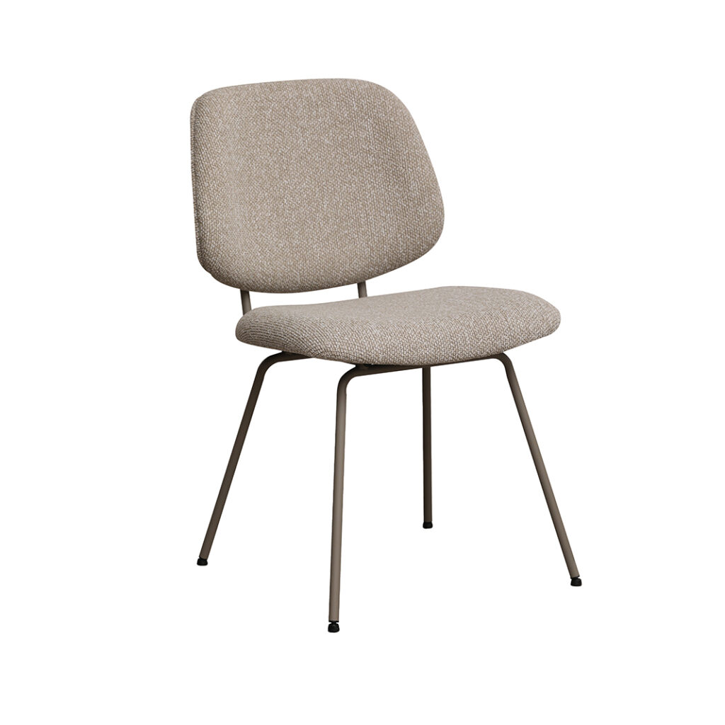 pro_94626_img_9397108 LABEL51 Eetkamerstoel Ravenna - Naturel - Royal Boucle - Taupe Metaal