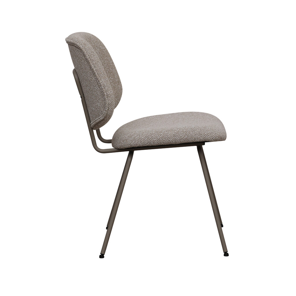 pro_94626_img_9397110 LABEL51 Eetkamerstoel Ravenna - Naturel - Royal Boucle - Taupe Metaal