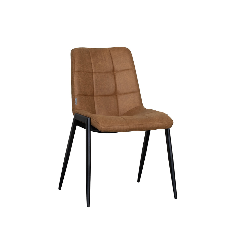 pro_94809_img_9396297 LABEL51 Eetkamerstoel Noor - Cognac - Micro Suede - Zwart Metaal