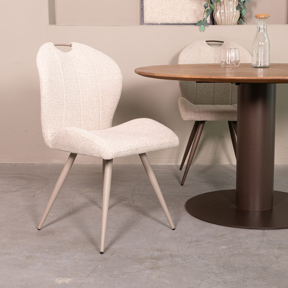 pro_94815_img_9397954 LABEL51 Eetkamerstoel Silly - Naturel - Royal Boucle - Taupe Metaal