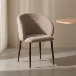 pro_94827_img_9399246 LABEL51 Eetkamerstoel Yuki - Naturel - Royal Boucle - Walnoot Metaal
