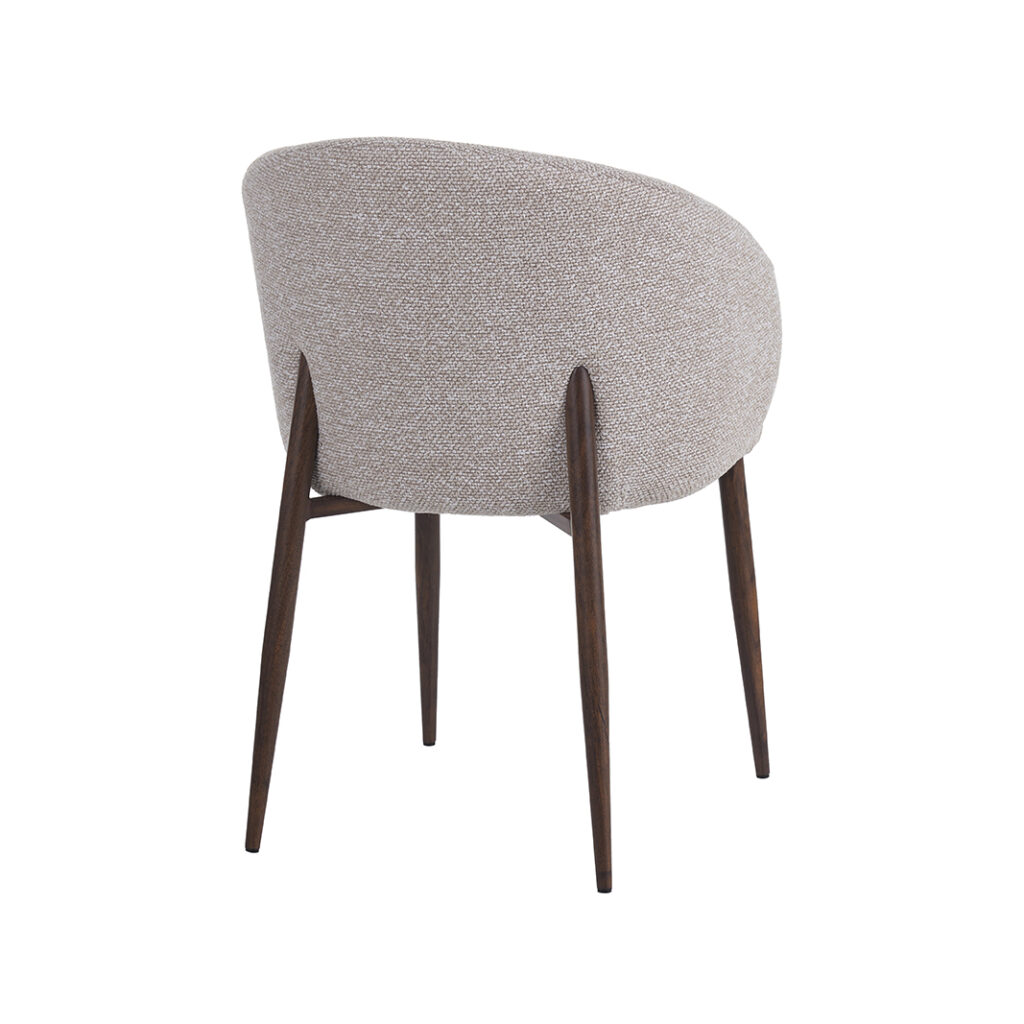 pro_94827_img_9399250 LABEL51 Eetkamerstoel Yuki - Naturel - Royal Boucle - Walnoot Metaal