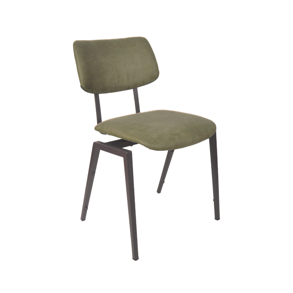 pro_94833_img_9398273 LABEL51 Eetkamerstoel Stapelbaar - Moss - Micro Suede - Zwart Metalen Frame