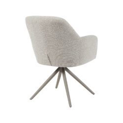 LABEL51 Eetkamerstoel Sayuri - Naturel - Royal Boucle - Taupe Metaal