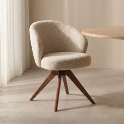 pro_96713_img_9397487 LABEL51 Eetkamerstoel Sabi - Naturel - Royal Boucle - Walnoot Hout